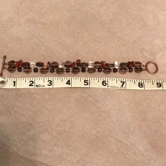 Swarovski Crystal NEW ARTISAN MADE Cranberry Pearl 8” Plus Bracelet - Picture 5 of 6